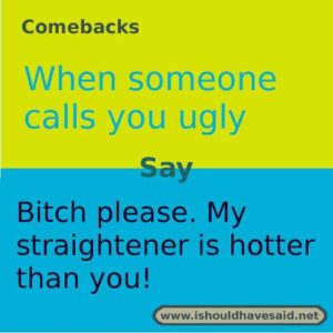 comebacks to being called ugly